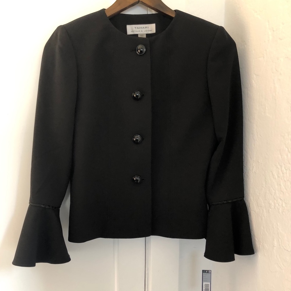 Tahari black skirt suit
